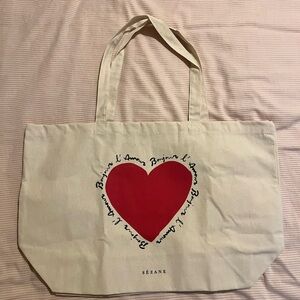 Brand New Sezane Bonjour L’Amoure Tote Bag